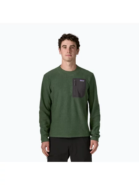 Mikina Patagonia R1 Air Crew treeline green zelená