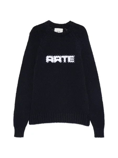Pulover Arte Antwerp cu decolteu rotund albastru