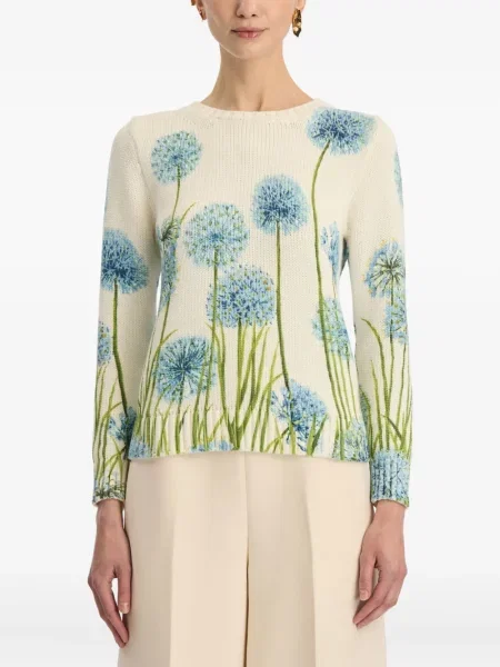 Pulover Oscar De La Renta alb