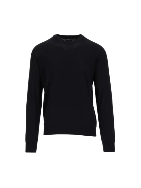 Sweter Giorgio Armani wełniany niebieski