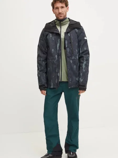 Quiksilver bluza sportowa Aker Fleece wzorzysta zielona
