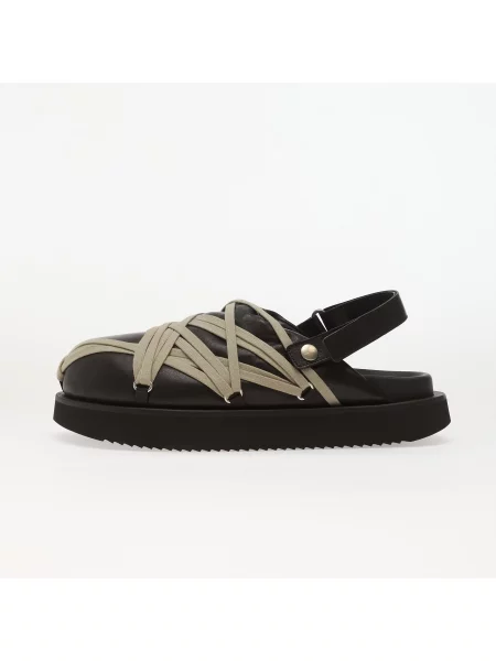 Sandale Rick Owens cu perle din piele cu platformă negru
