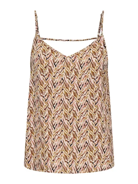 ONLY Top ONLNOVA PARIS ecru kaki maro