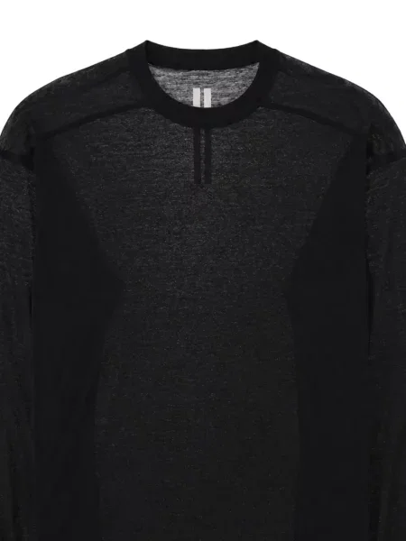 Lung tricou Rick Owens cu mâneci lungi negru