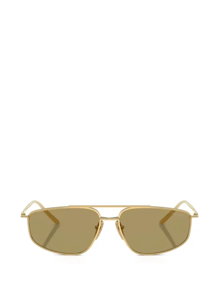 Ochelari de soare Prada Eyewear cu imprimeu geometric auriu