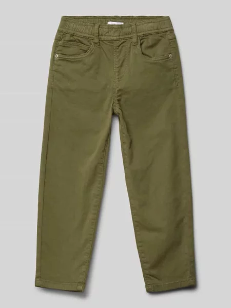 Spodnie o kroju tapered fit z 5 model ‘SILAS’ Name It oliwkowe