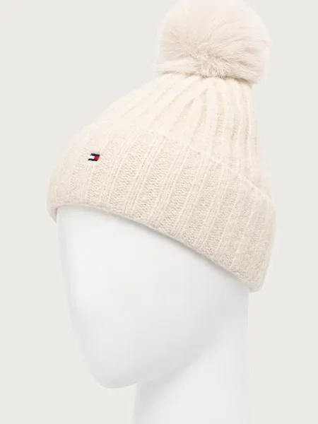 Tommy Hilfiger Czapka Th Flag Kremowy beżowa