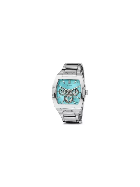 Lniany zegarek Guess elegancki szary