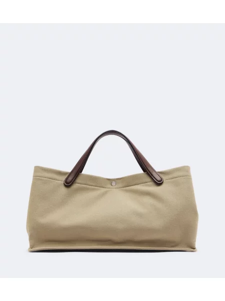 Vászon shopper táska The Row bézs