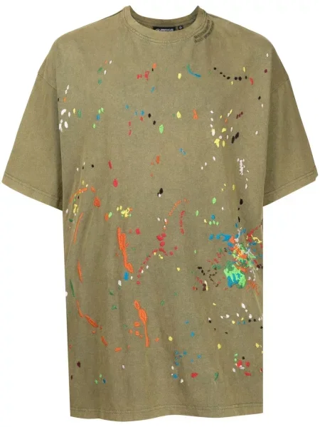 Tricou Mostly Heard Rarely Seen cu broderie verde
