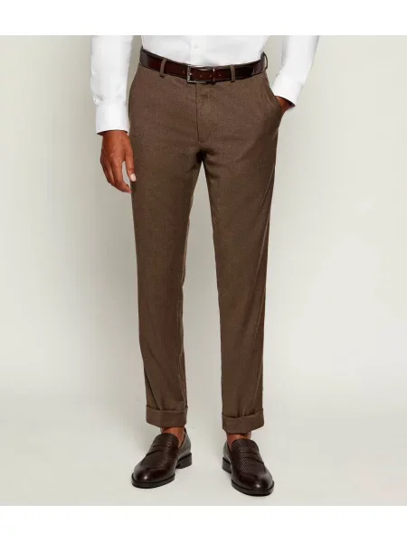 Oscar Jacobson De lână pantaloni maro