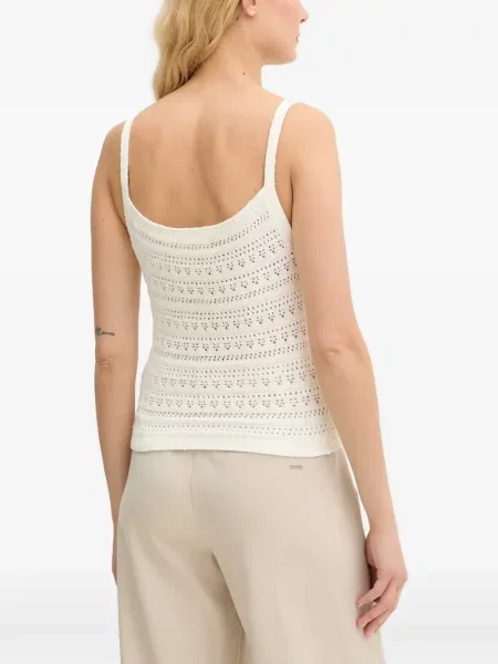 Top Guess tricotate cu autograf alb
