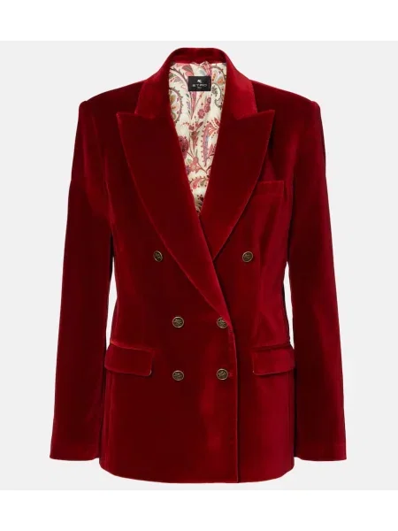 Sacou Etro de catifea roșu