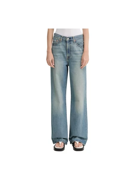 Szerokie jeansy Levi's niebieskie