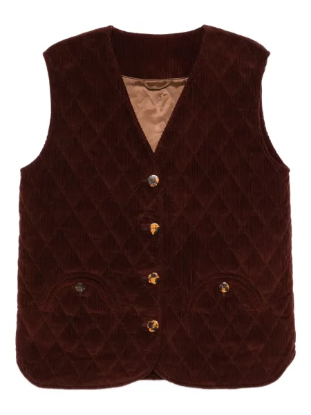 Pikowana kamizelka Blazé Milano sztruksowa brązowa