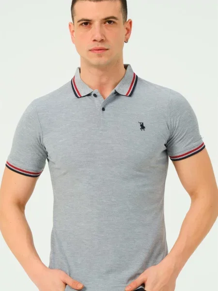 Поло тениска Dewberry сиво