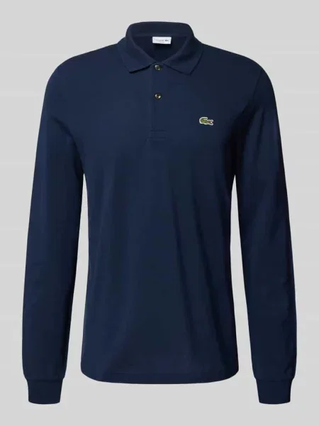 Koszulka polo Lacoste z długim rękawem niebieska