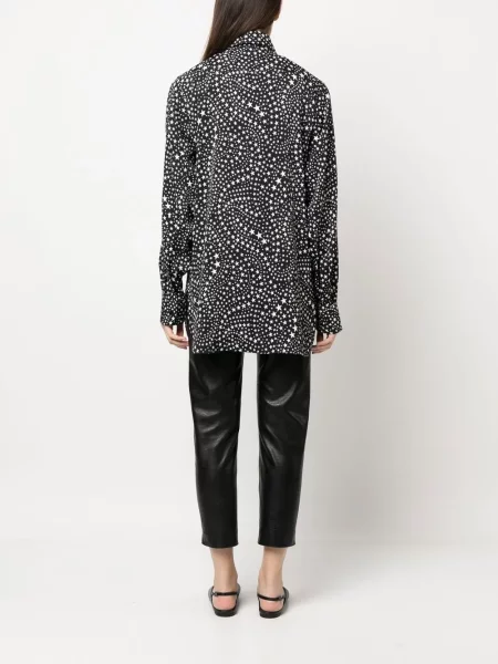 Cămașă Stella Mccartney cu imagine lungă negru