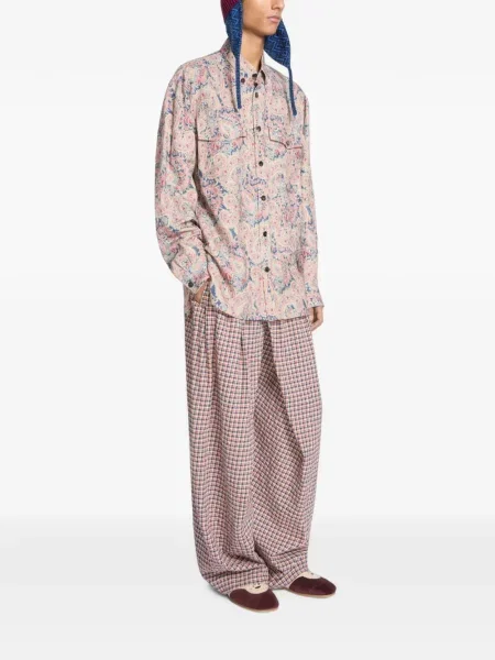 Cămașă Dries Van Noten din jacard roz