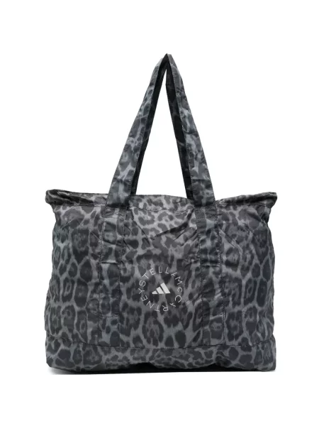 Geantă shopper Adidas By Stella Mccartney cu imagine cu model leopard gri