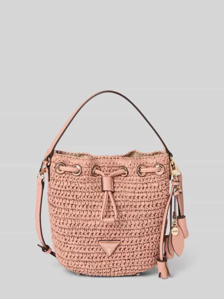 Torebka w efekcie plecionki model Ofelia' Guess różowa