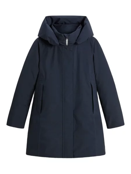 Palton Woolrich cu glugă albastru