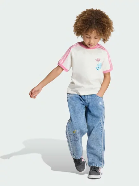 Детские прямые джинсы Adidas синие