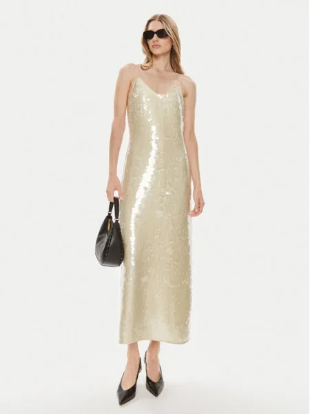 Samsøe Samsøe Rochie cocktail Sally Auriu bej