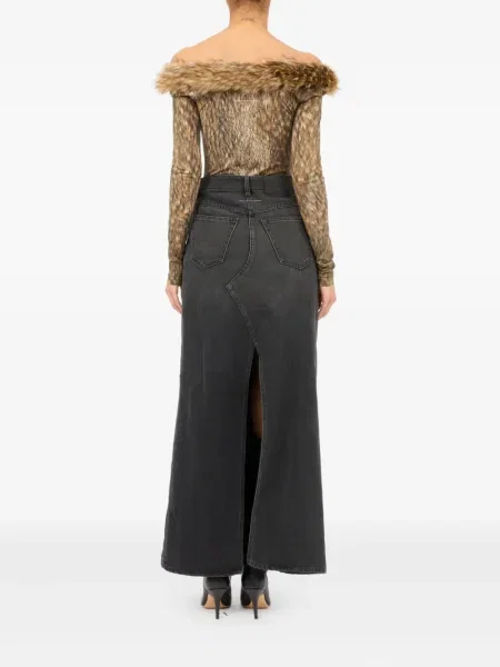 Дънкова пола Mm6 Maison Margiela черно