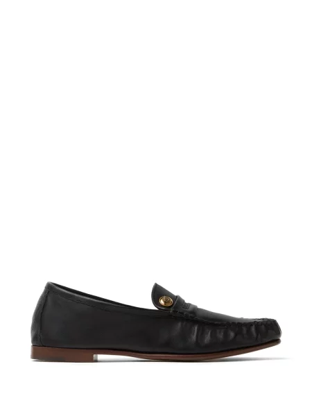 Kožené loafers Versace černé
