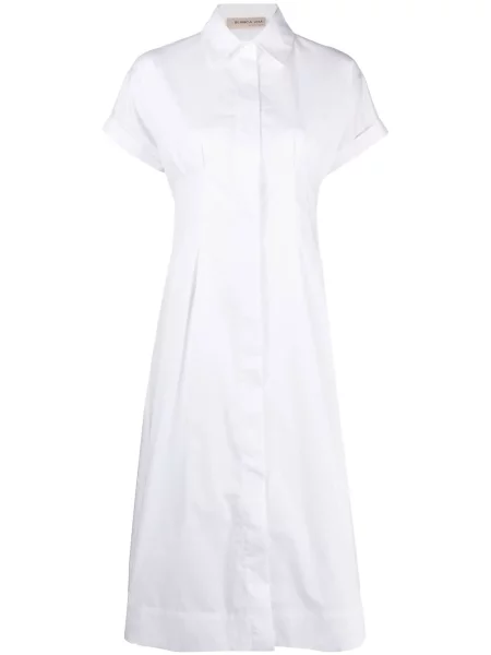 Rochie tip cămașă Blanca Vita scurtă alb