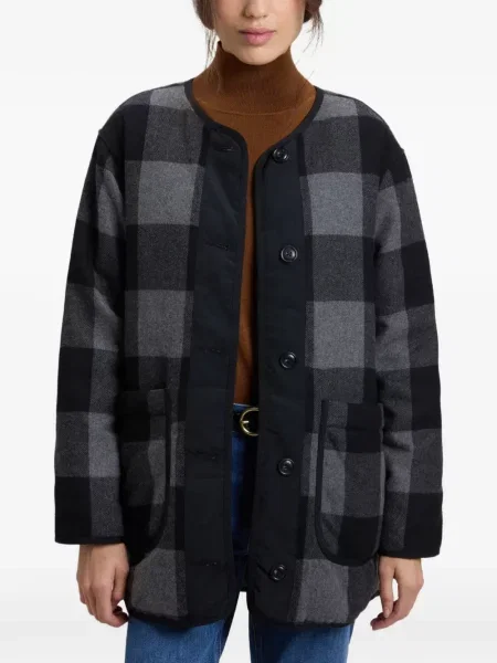 Geacă Woolrich în carouri gri