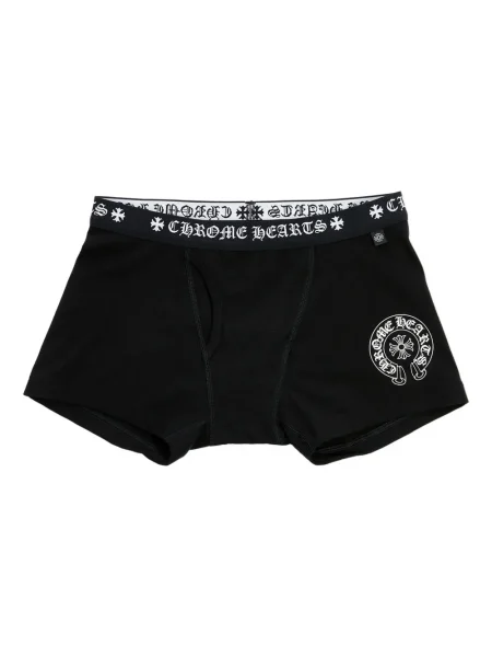 Boxeri Chrome Hearts cu motiv cu inimi cu autograf negru