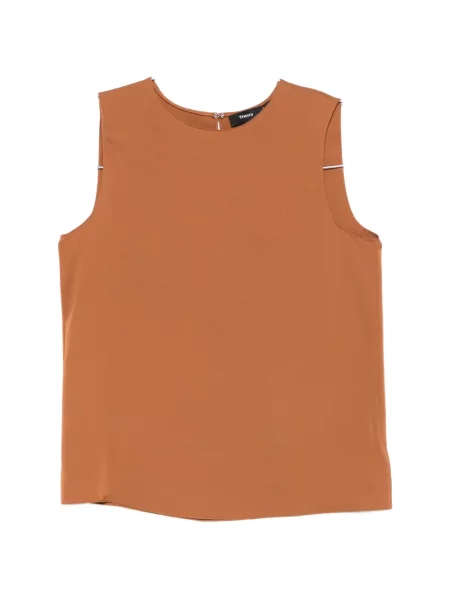 Bluză Theory fără mâneci maro