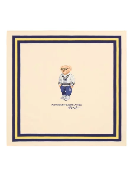 Portofel Polo Ralph Lauren din poplin cu imagine în carouri albastru