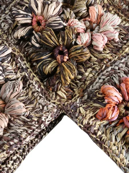 Geantă Sophie Digard cu model floral maro