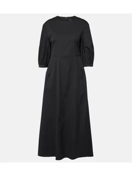 Rochie maxi 's Max Mara din poplin de costum negru