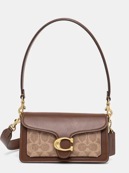 Coach geantă de piele Tabby maro