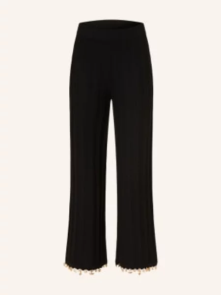 Maje Spodnie Z Dzianiny schwarz czarne