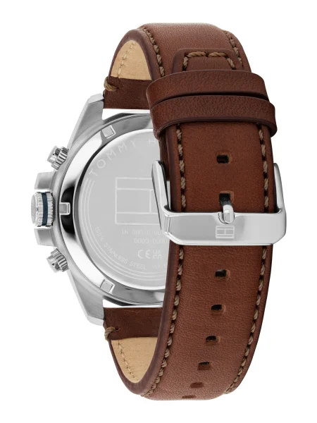 TOMMY HILFIGER Analóg órák JAMESON tengerészkék / konyak / ezüst / fehér barna