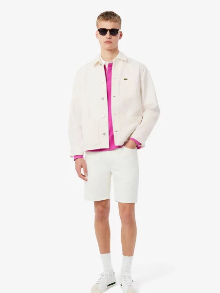 Джинсова куртка Lacoste біла