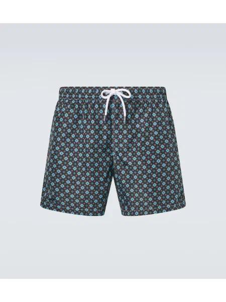 Plavalne hlačke Fedeli s potiskom rjava