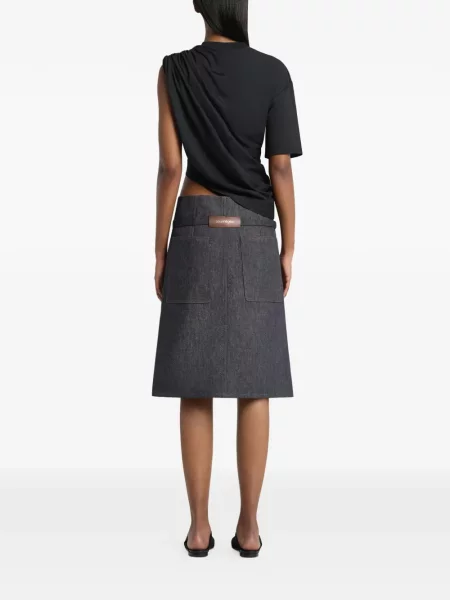 Szorty jeansowe Courreges niebieskie