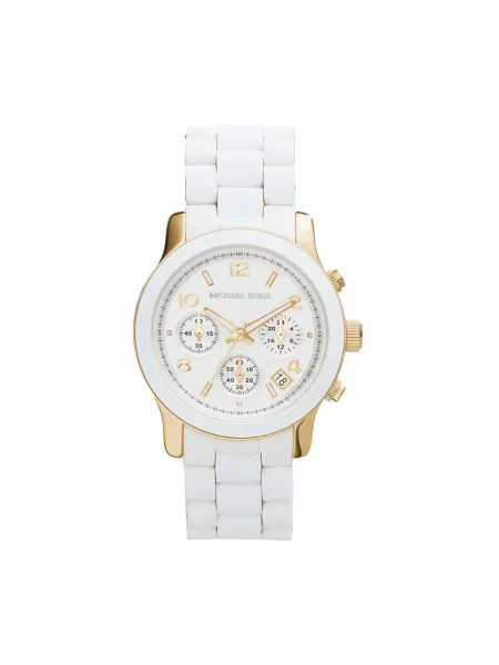 Lniany zegarek Michael Kors biały