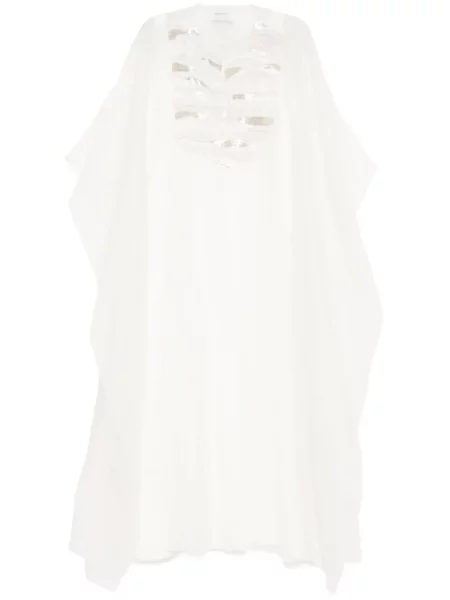 Sukienka Shatha Essa z kryształkami garniturowa biała