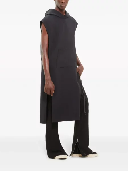 Kapucnis midi ruha Courreges fekete