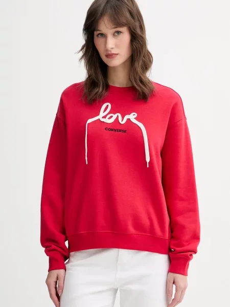 Converse bluza z bawełną x CHUCKS IN LOVE czerwona