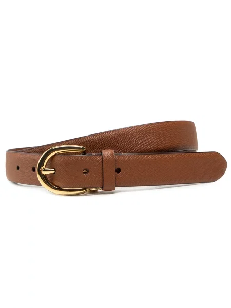 Nadrágszíj LAUREN RALPH LAUREN Charm Classc barna