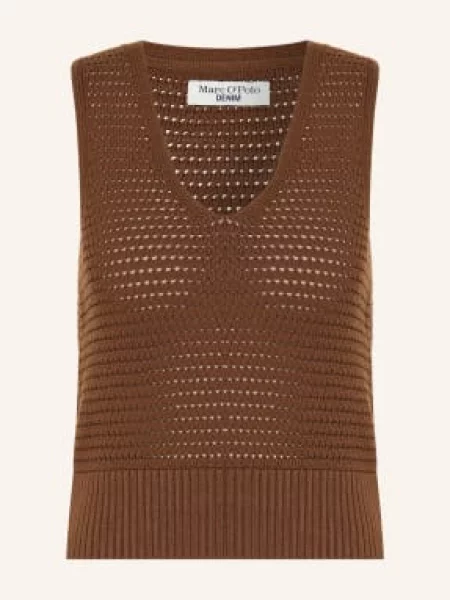 Dzianinowy top Marc O'polo Denim brązowy
