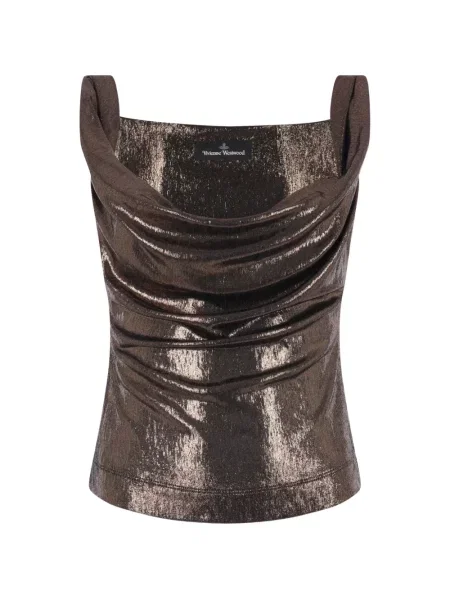 Top Vivienne Westwood drapat maro